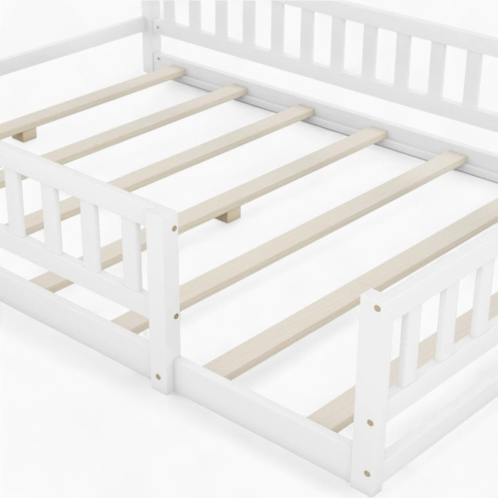 Lit double cabane enfant 140x200 blanc Tilda Kids