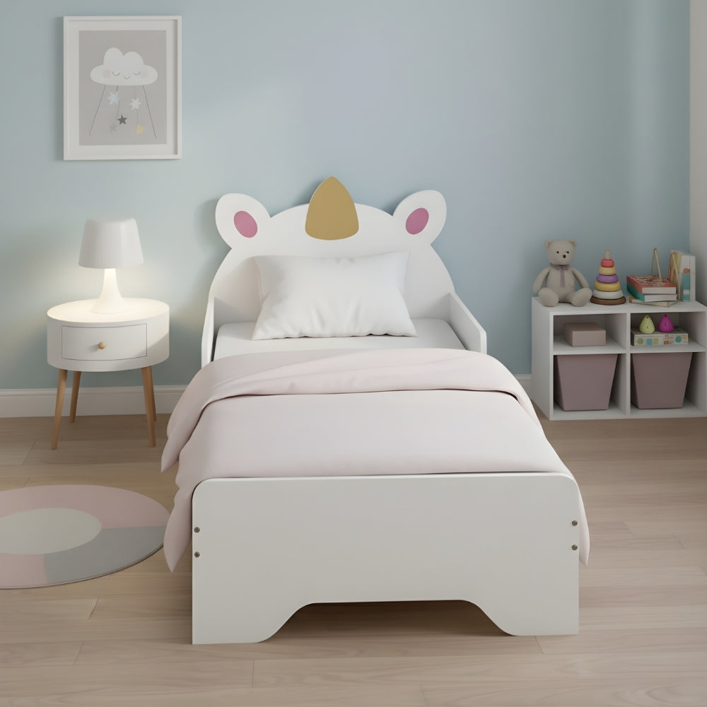 Lit enfant cabane blanc avec barrières de sécurité Tilda Kids