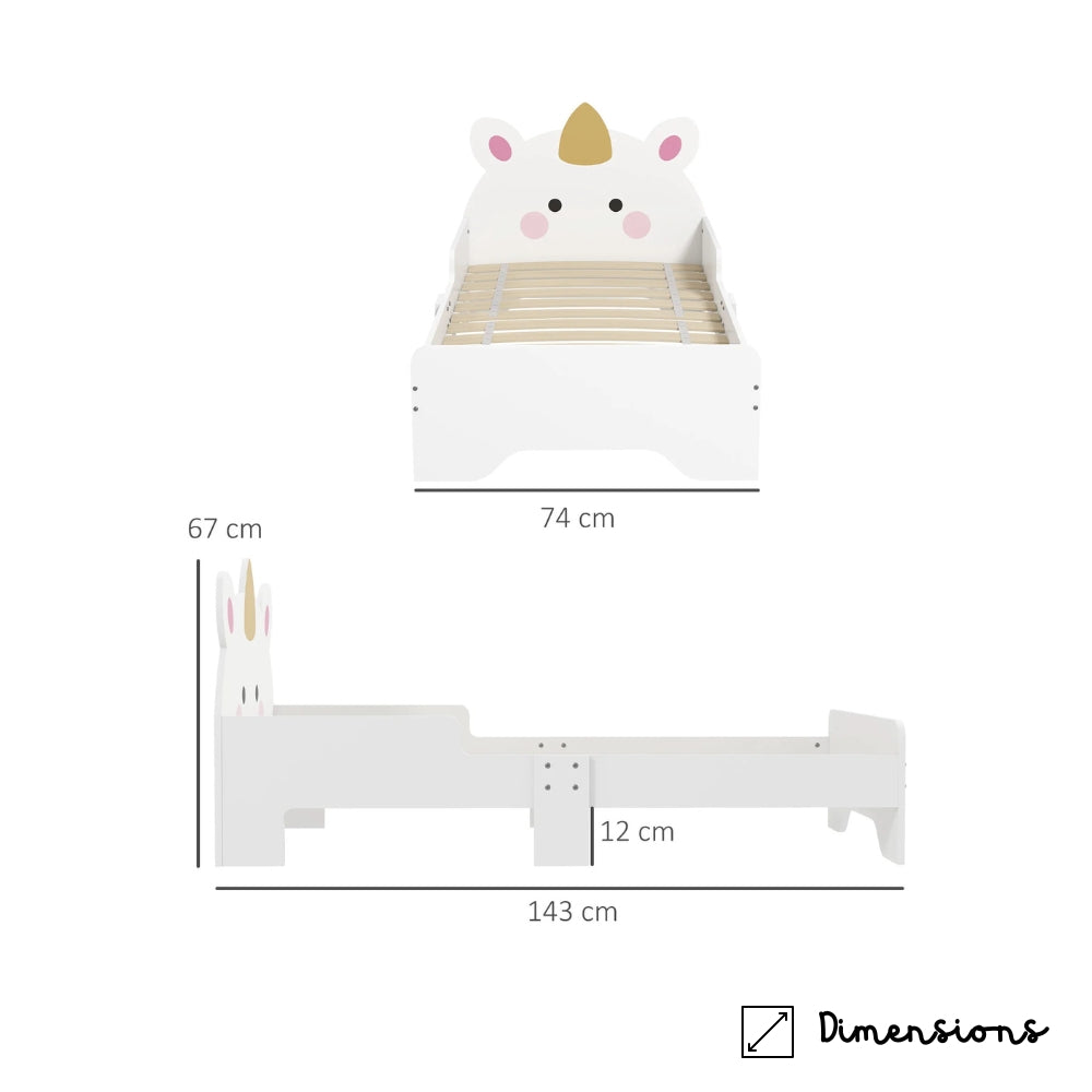 Lit enfant cabane blanc avec barrières de sécurité Tilda Kids