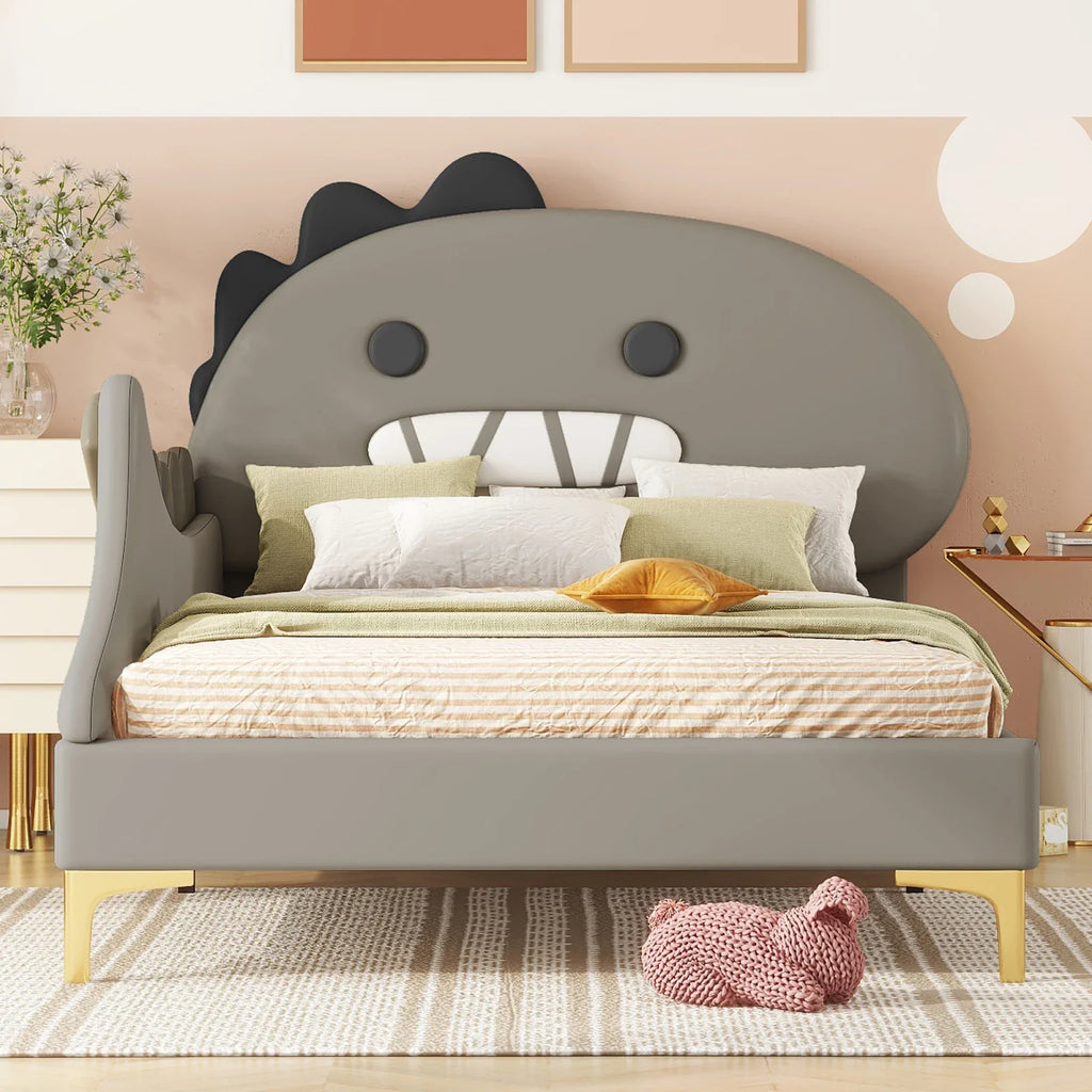 Lit enfant dinosaure gris 90x200 cm Tilda Kids