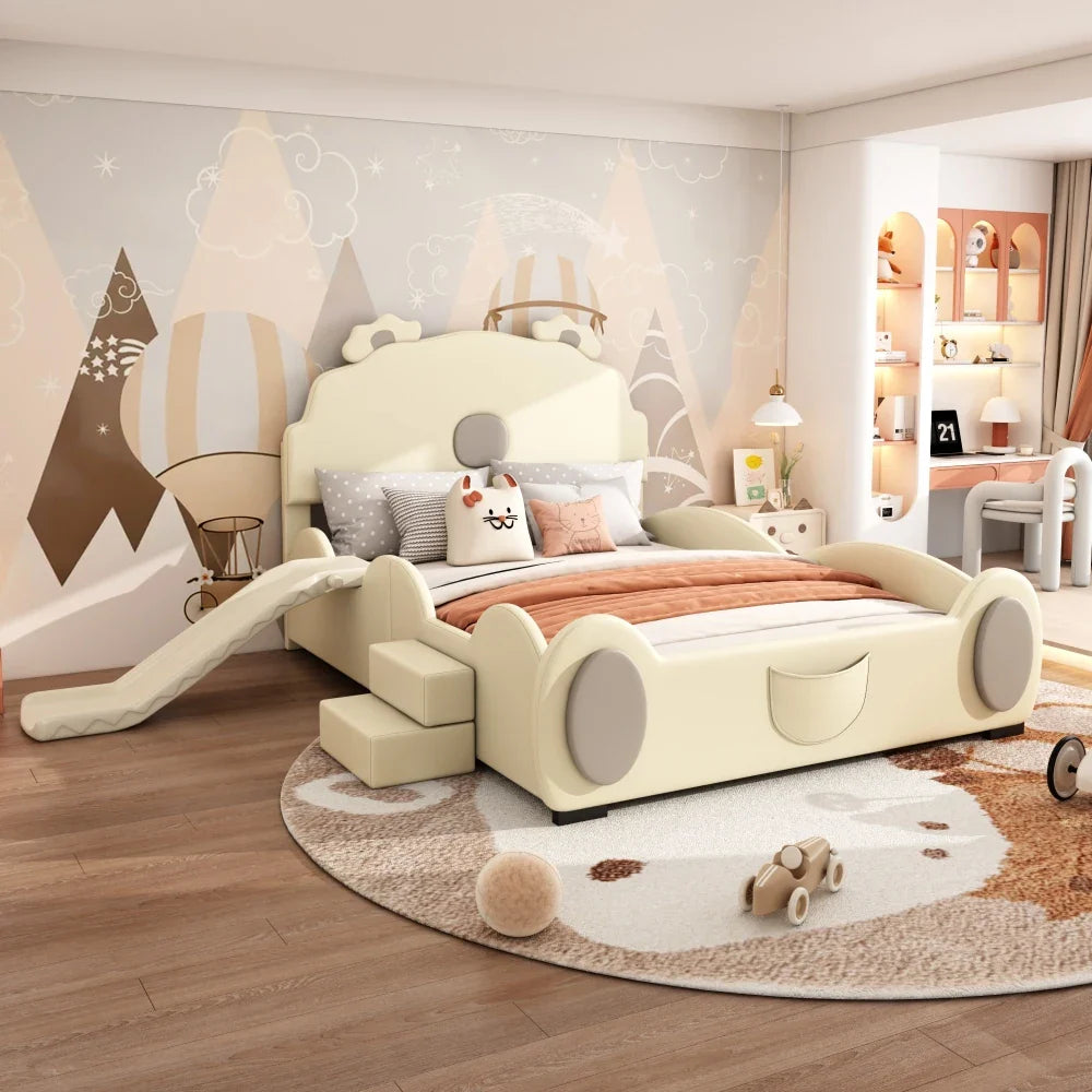 Lit enfant ours avec toboggan 140x200 Tilda Kids