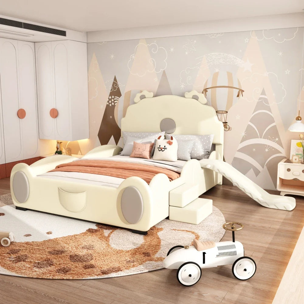 Lit enfant ours avec toboggan 140x200 Tilda Kids