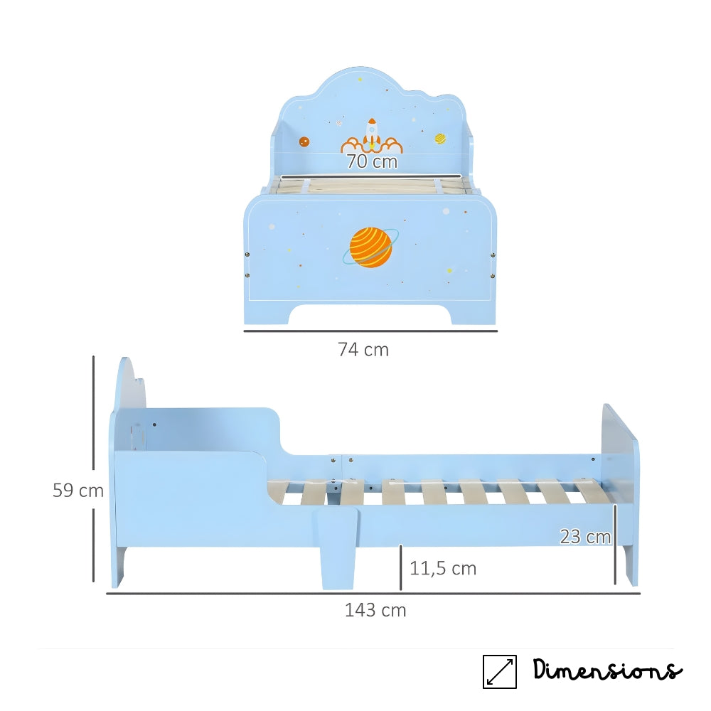Lit enfant thème espace et planète bleu Tilda Kids