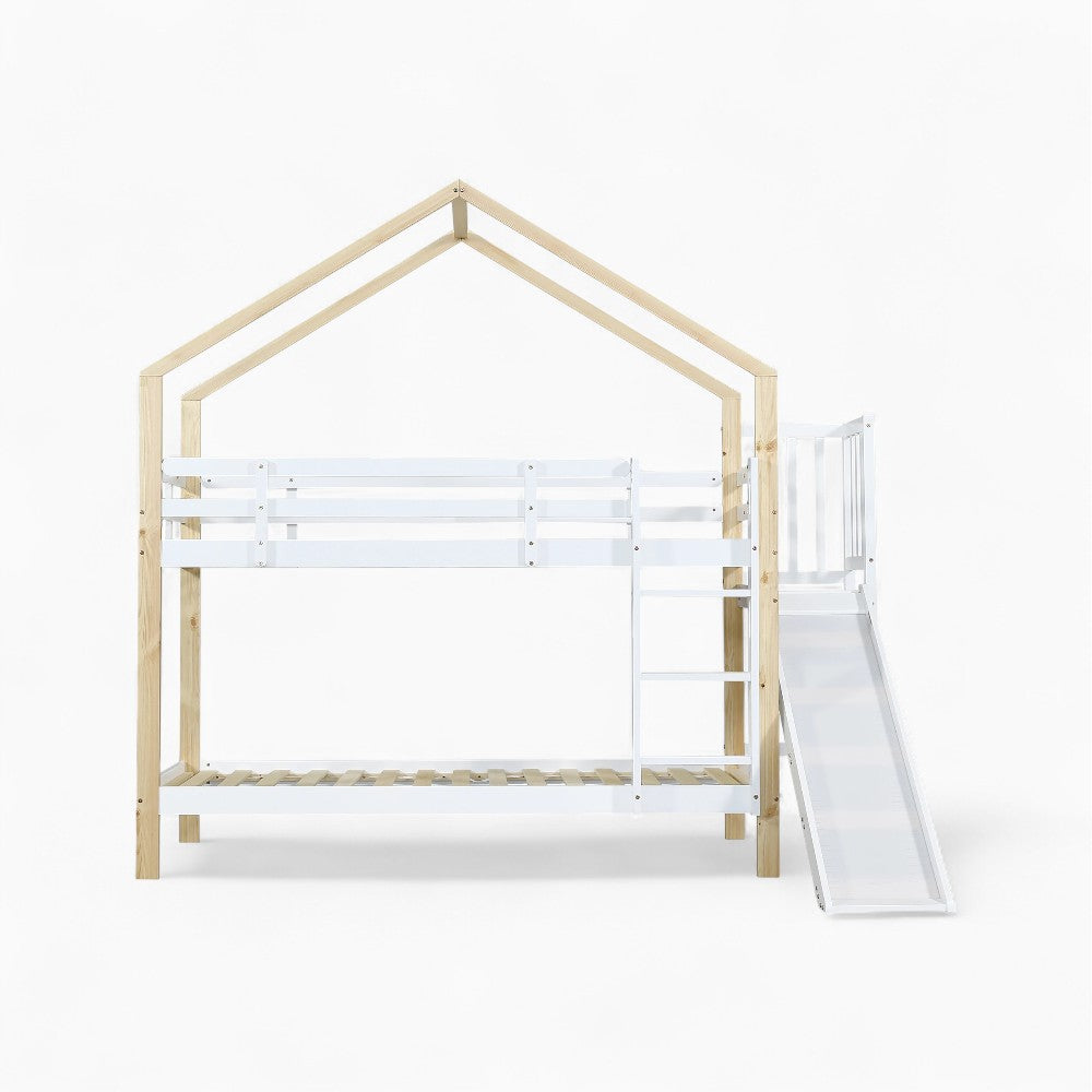 Lit superposé cabane avec toboggan Tilda Kids