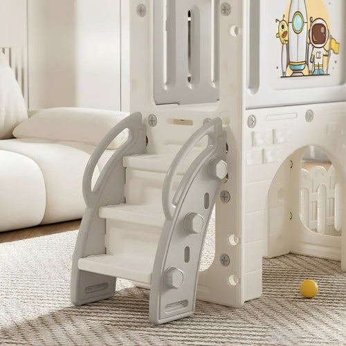 Aire de jeux intérieur avec toboggan pour enfant