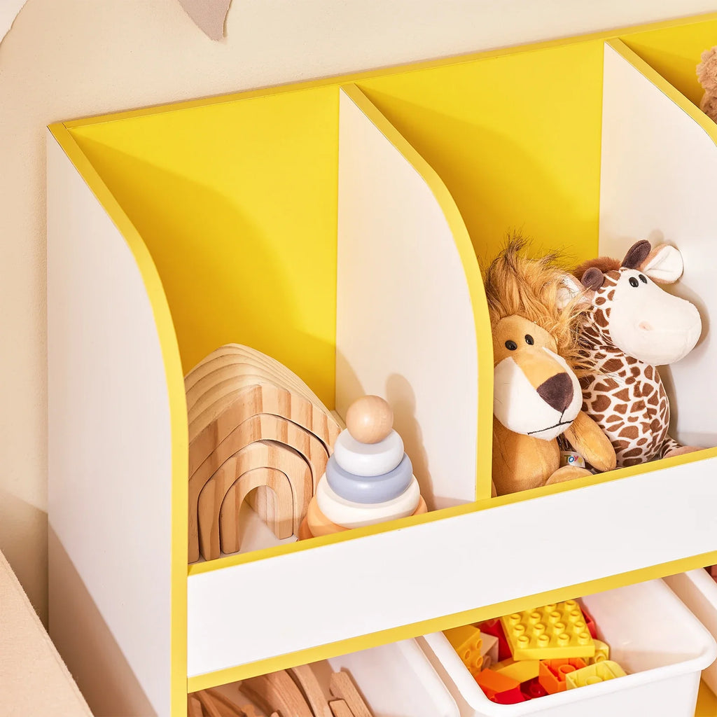 Meuble de rangement enfant jaune avec bacs amovibles Tilda Kids