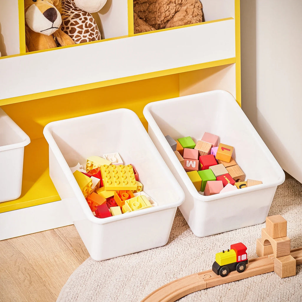 Meuble de rangement enfant jaune avec bacs amovibles Tilda Kids