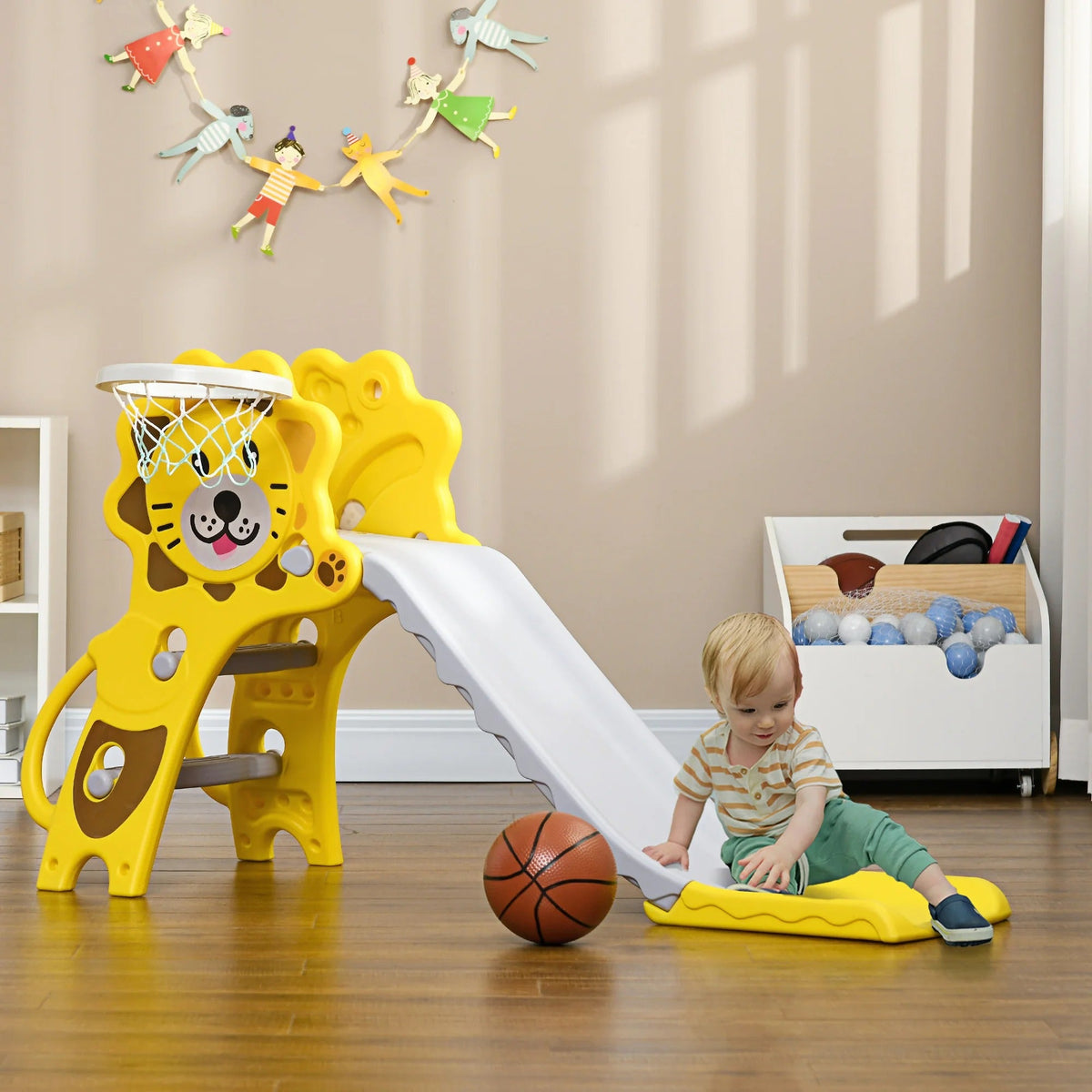 Toboggan 2 en 1 avec panier de basket enfant Tilda Kids